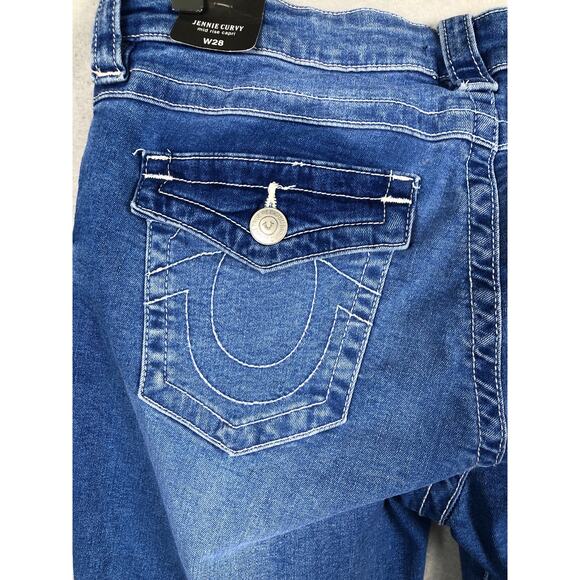 True Religion Women's Size 28 Jennie Curvy Mid Rise Capri NEW - Picture 4 of 9